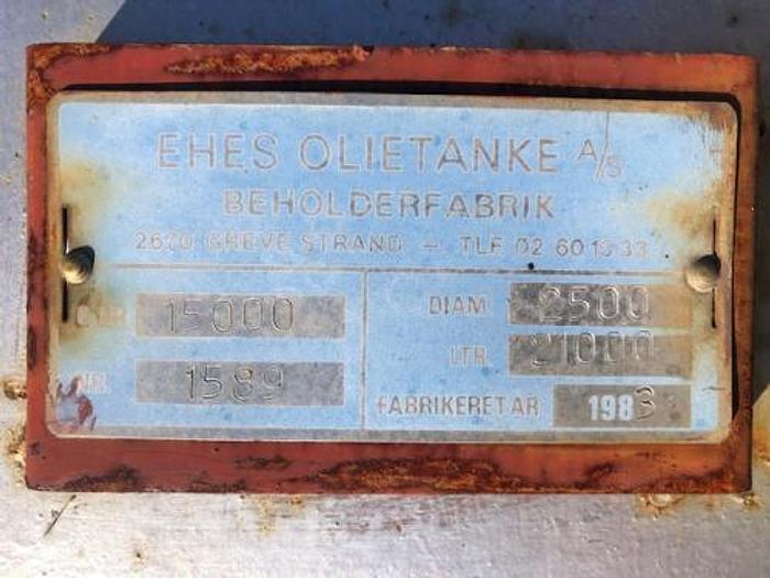 Used 21 m3 upright iron tank