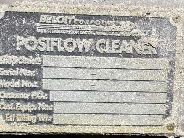 Used BELOIT MDL.  PB-10 POSIFLOW  CENTRIFUGAL STOCK CLEANERS
