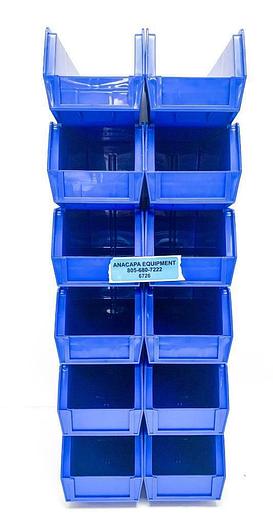 Used Global Industrial 269688BL Storage Bin Set, 4-18x10-7/8x4" Lot of 72 (6726)W