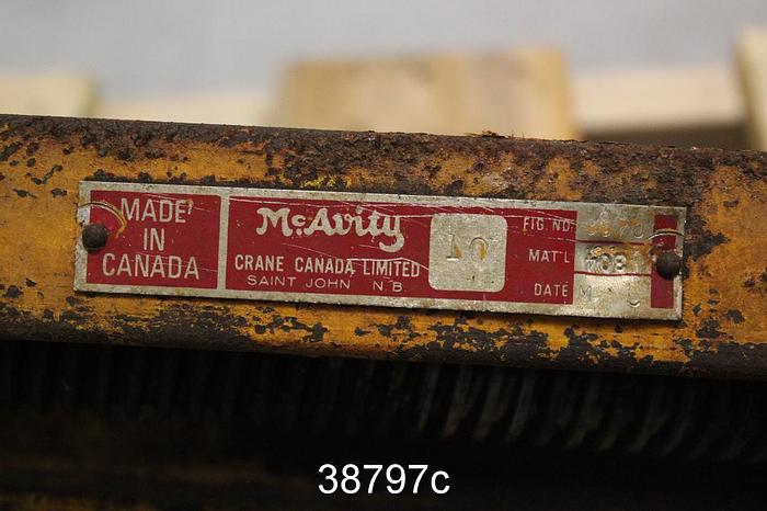 Used T. Mcavity And Sons 10" Hand Operated Knife Gate Valve, 7.25" Face to Face #38797