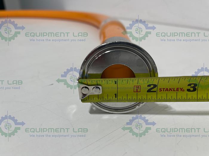 Used 48" Silicone Hose w/ 1" Sanitary Fitting 125 PSI at 20°C