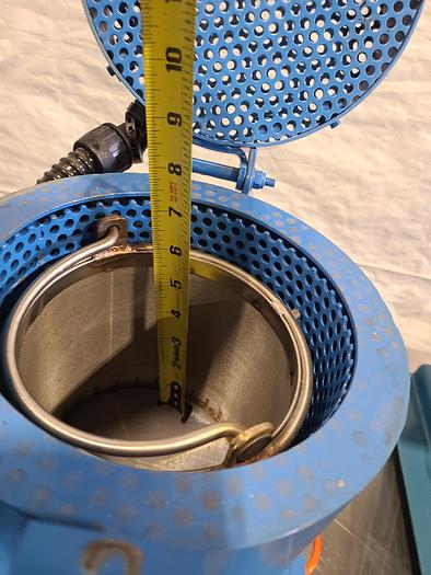 Used Nobles Tabletop Spin Dryer Chip Spinner 110V with basket Dry Metal Parts