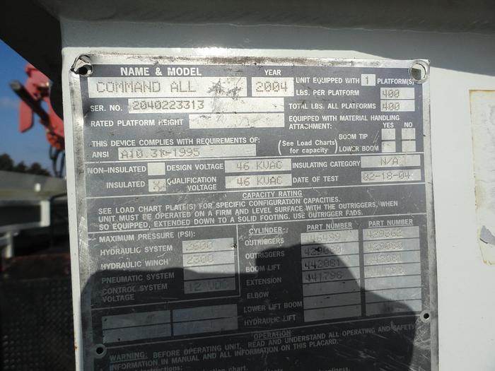 Used 2004 TEREX commander 4045