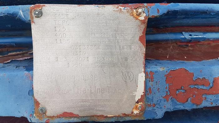 Used Westinghouse 125 HP Elecctric Motor