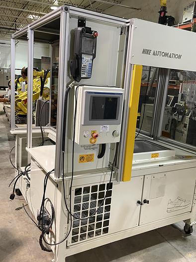 Used FANUC M10iA/10S 10KG X 1098MM H-REACH 6 AXIS ROBOTIC CELL WITH R30iA CONTROLLER