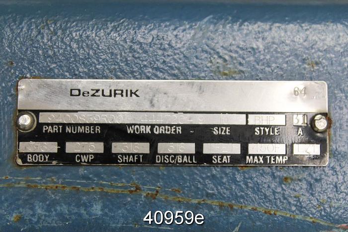 Used Dezurik 10" Butterfly Valve #40959