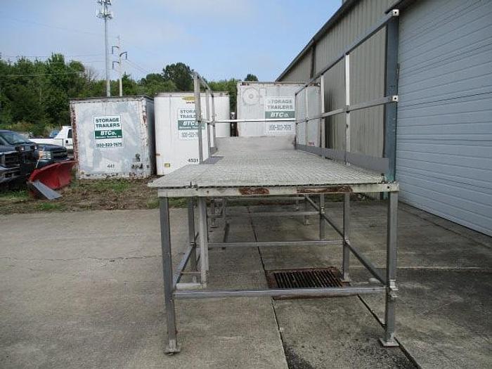 Used Work Platform; Stainless Steel; 5'Wx16'L