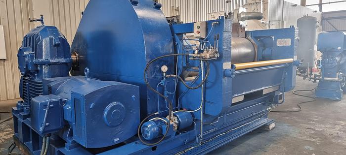 Used Farrel 560mm dia x 1500mm wide two roll mill