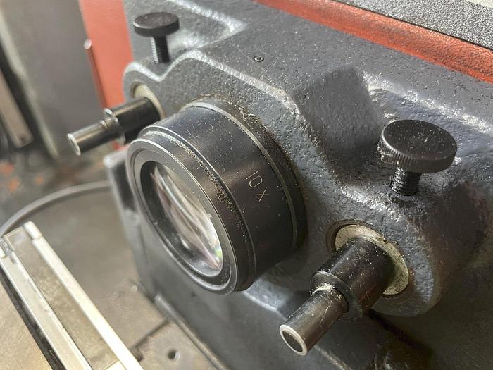 Used Starrett 14" Optical Comparator with Quadra-Chek 2000 Digital Read Out HB350