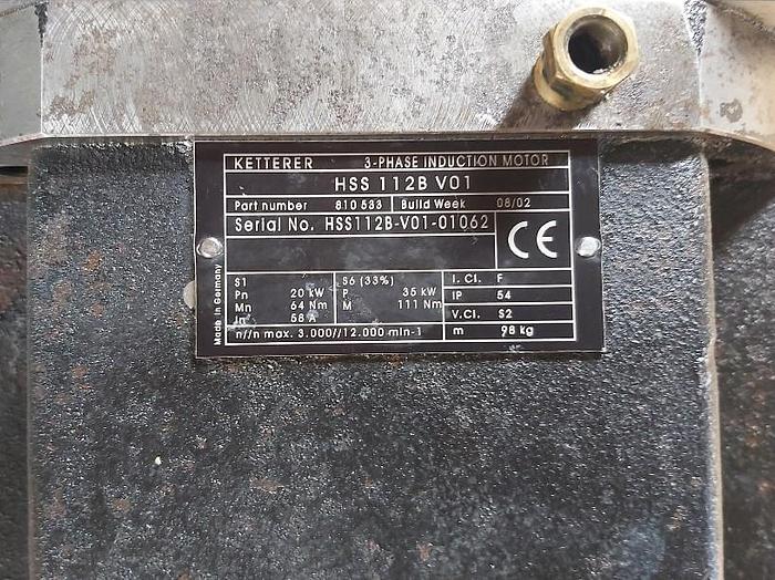Gebraucht CNC Spindelantrieb, Überholung evt. erforderlich, HSS112B-V01, Ketterer, gebraucht