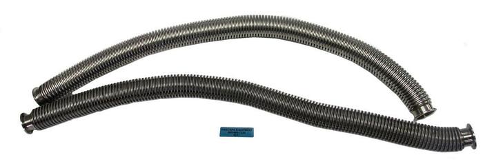 Used MKS Corrugated Flex Hose Bellows Stainless Steel 42&#034;, NW40 Lot of 2 (8241)W