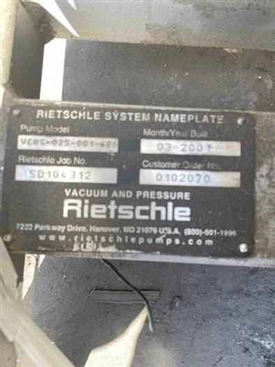 Used (#10263) 1.5 HP RIETSCHLE PUMP