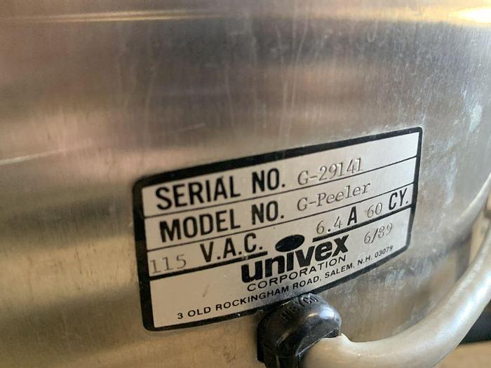 Used Peeler, Univex, Mdl G-Peeler, Potato, Batch, Abrasive #S744452
