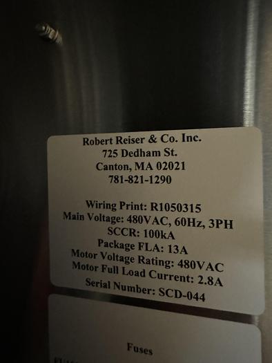 Used REISER VEMAG SCD Water Wheel Shredder Cutter Depositor