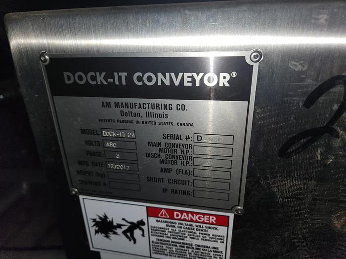 Used AM Manufacturing Dock-IT-24 Dough Conveyor