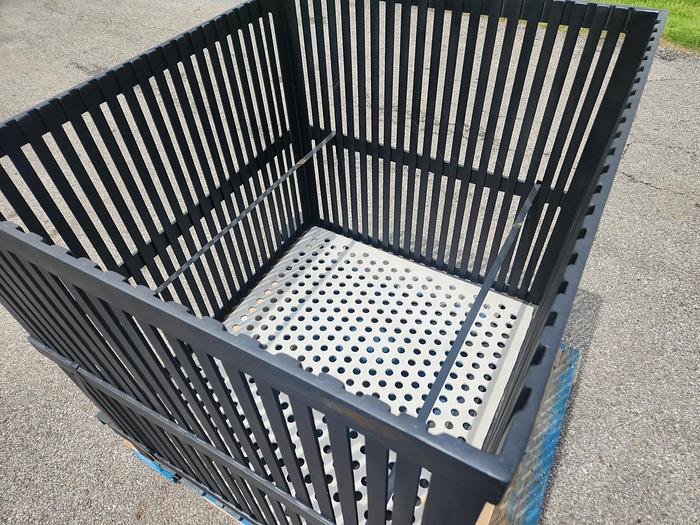 Used Custom Designed & Fabricated Mild Steel Square Retort Basket
