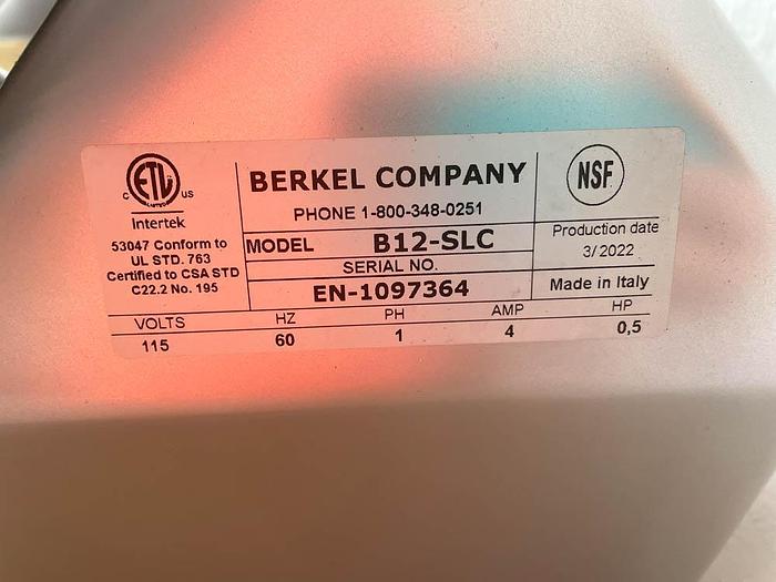 Used 2022 BERKEL Equipment BERKEL B12-SLC Manual Meat and Cheese Slicer