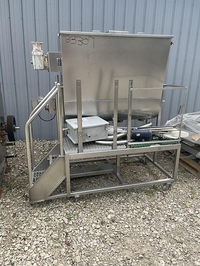 Used Custom Designed & Manufactured Stainless Steel Agitaged Mixer with Hopper Feeder