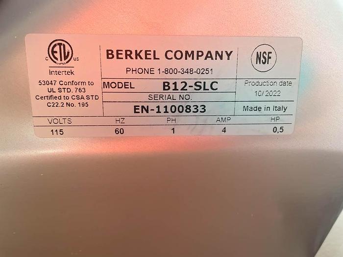 Used 2022 BERKEL Equipment BERKEL B12-SLC Manual Meat and Cheese Slicer