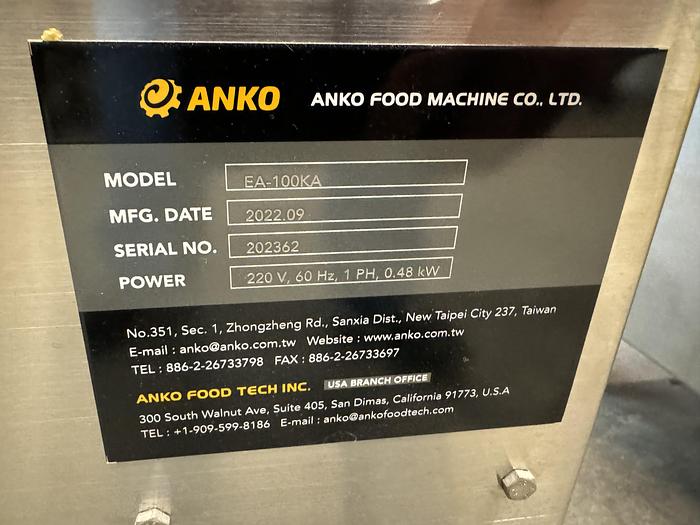 Used 2022 ANKO Food Machine Co. Ltd.  HLT-700U & EA-100KA