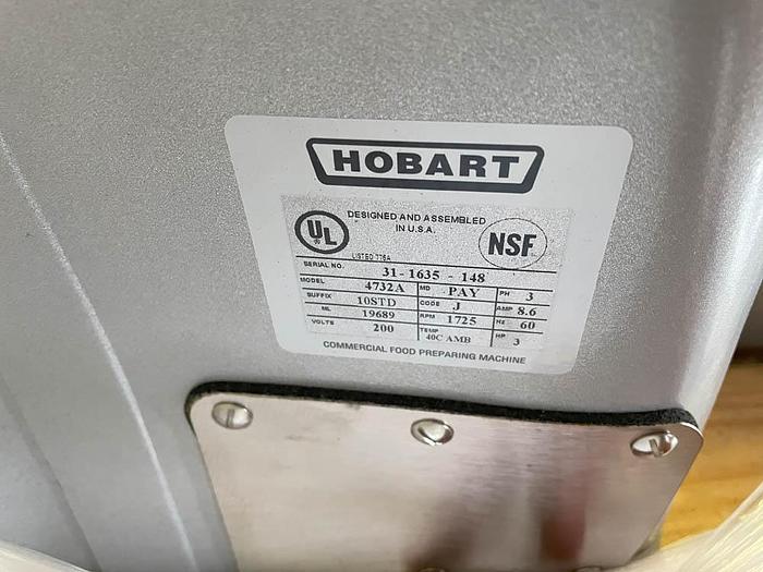 Used HOBART HOBART 4732A-1--STD Meat Chopper with Removable Feed Pan