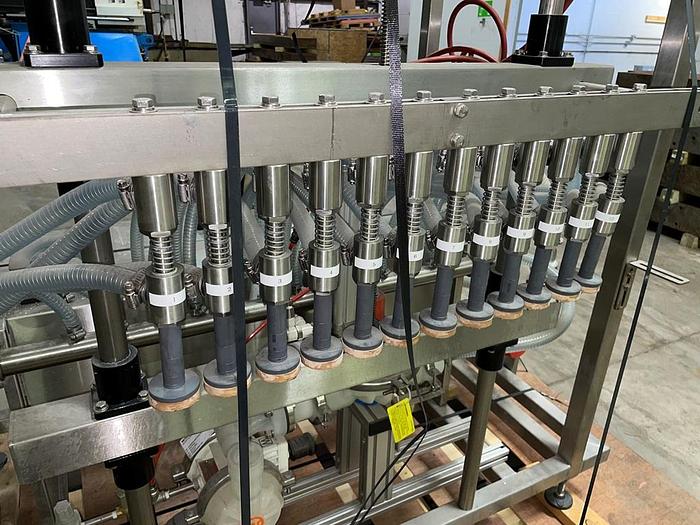 Used Apex Filling Systems  POF-12 12 Spout Pressure Liquid Filler