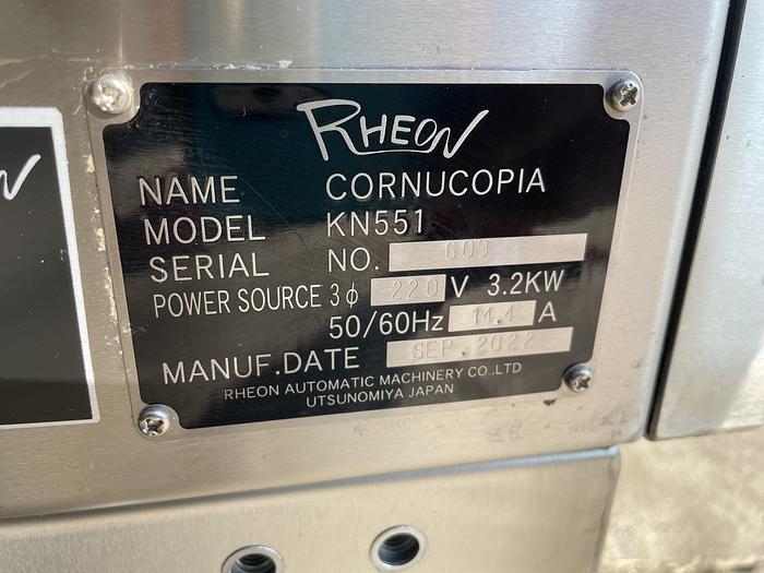 Used 2022 Rheon Automatic Machinery Co.  CORNUCOPIA