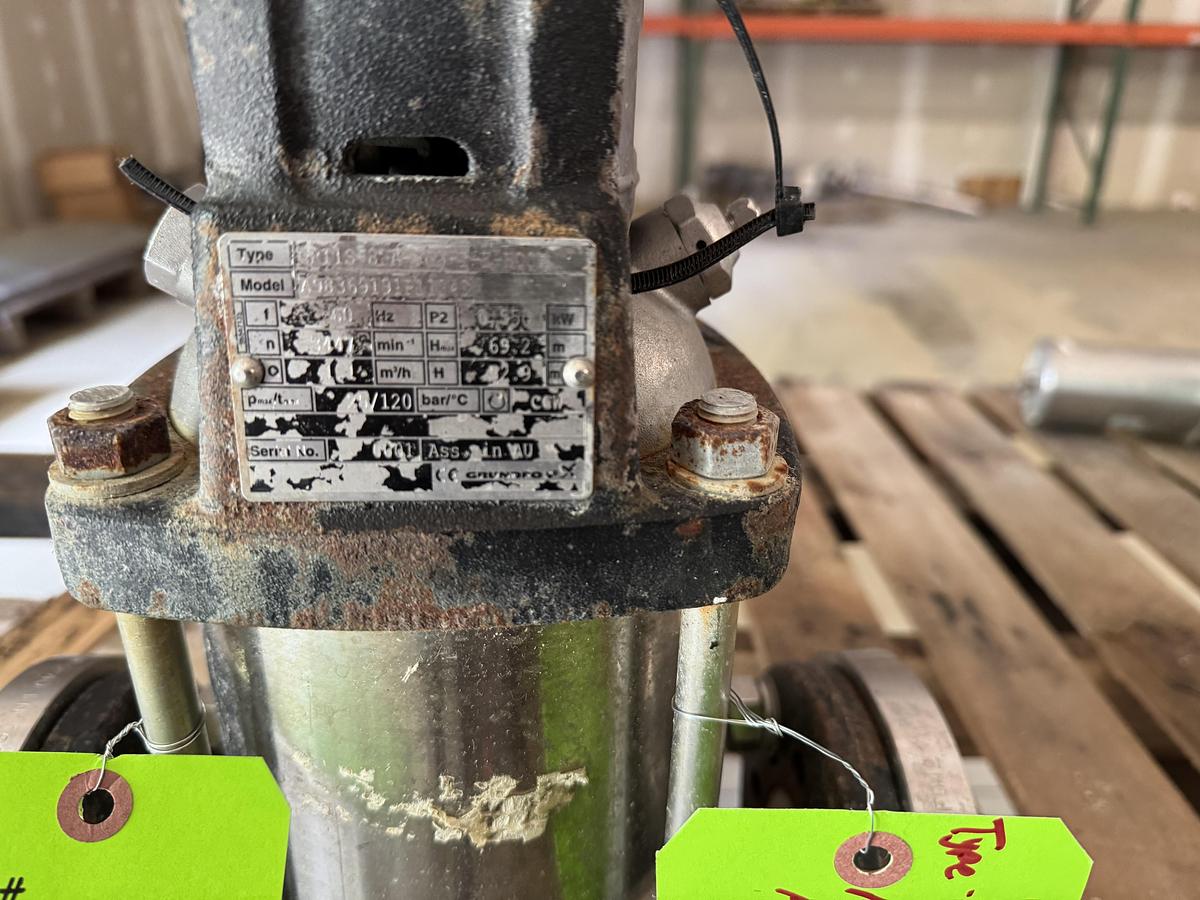 Used Grundfos Vertical Multistage Centrifugal Pump A98369191P11249