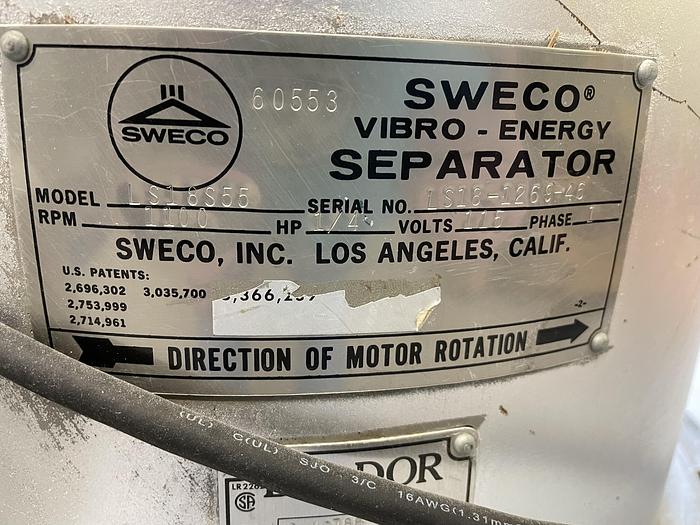 Used SWECO  Vibro-Energy Seperator