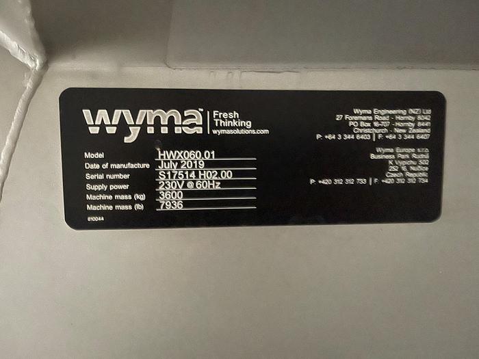 Used July 2019 Wyma Solutions Flat Bed Brusher HWX060.01