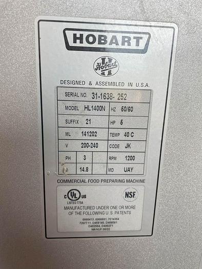 Used Hobart HOBART HL1400N Legacy Planetary Mixer 140 Quart