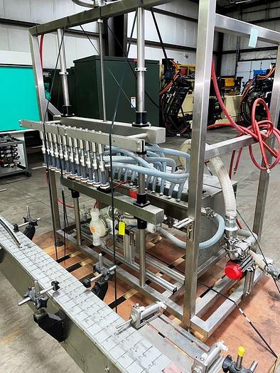 Used Apex Filling Systems  POF-12 12 Spout Pressure Liquid Filler