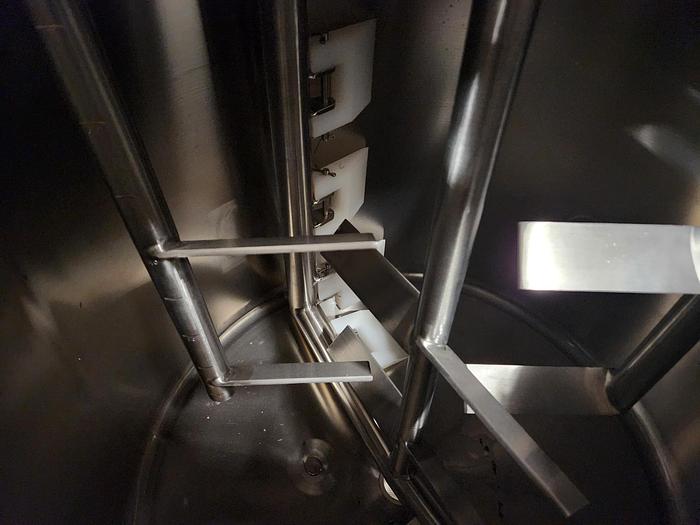 Used 50 Gallon Custom Stainless Steel Mix Tank With Agitation