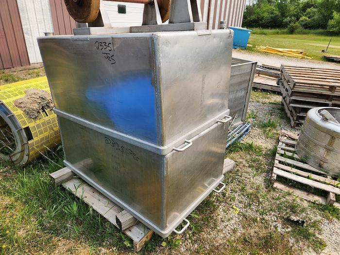 Used Custom Designed & Manufactured Stainless Steel Tubs on Casters