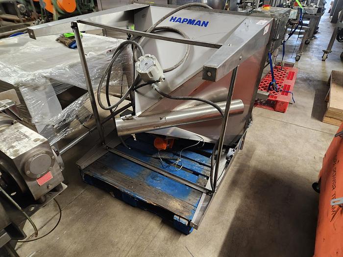 Used Hapman Stainless Steel Auger Feeder Hopper