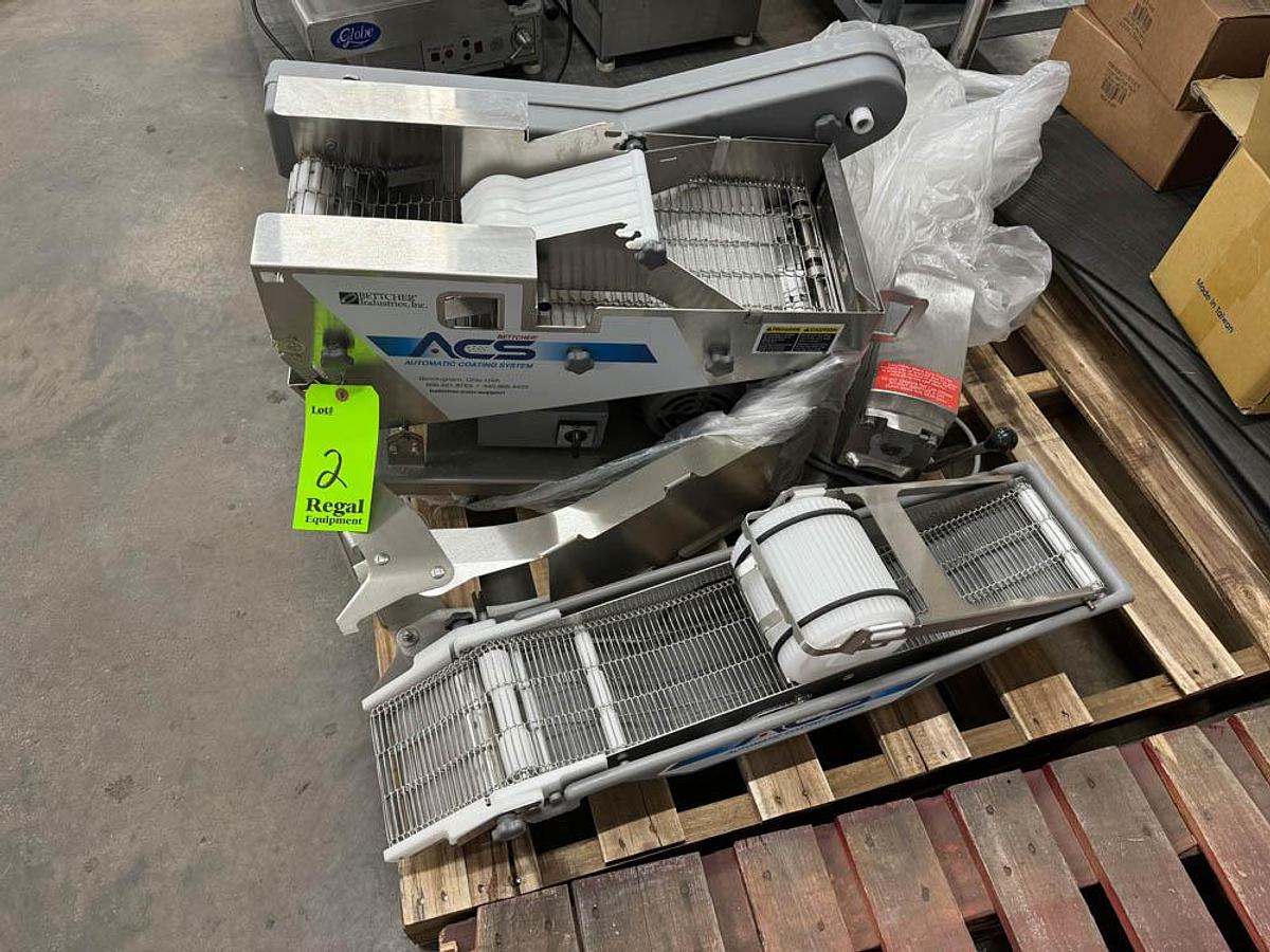 Used Bettcher Industries Chocolate Coating System ACS Automatic Coating System