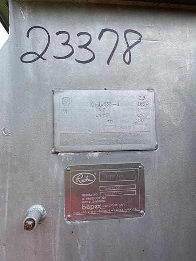 Used 1985 RIETZ BEPEX Ribbon Blender Surge Tank C-46-K3210
