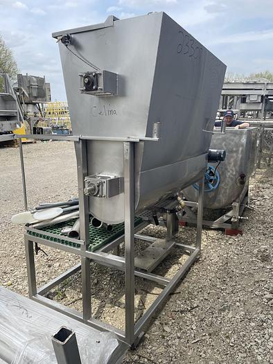 Used Custom Designed & Manufactured Stainless Steel Agitaged Mixer with Hopper Feeder
