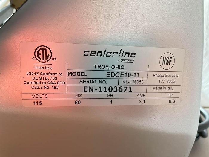 Used 2022 HOBART Centerline By HOBART EDGE10-11 Manual Meat Slicer