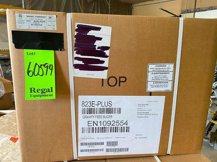 Used 2021 BERKEL Equipment BERKEL 823E-PLUS Manual Gravity Feed Meat Slicer