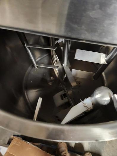 Used 50 Gallon Custom Stainless Steel Mix Tank With Agitation