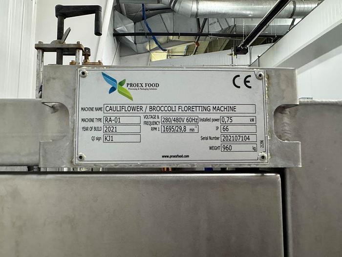 Used 2021 PROEX FOOD RA-01 Floretter for Broccoli & Cauliflower