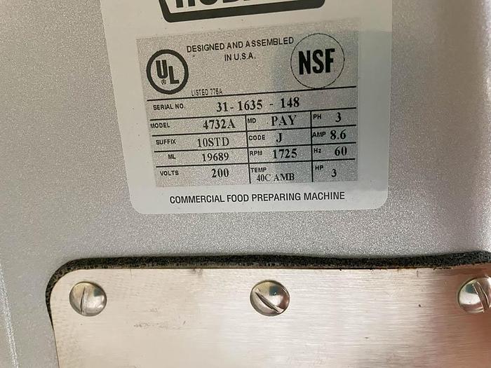 Used HOBART HOBART 4732A-1--STD Meat Chopper with Removable Feed Pan