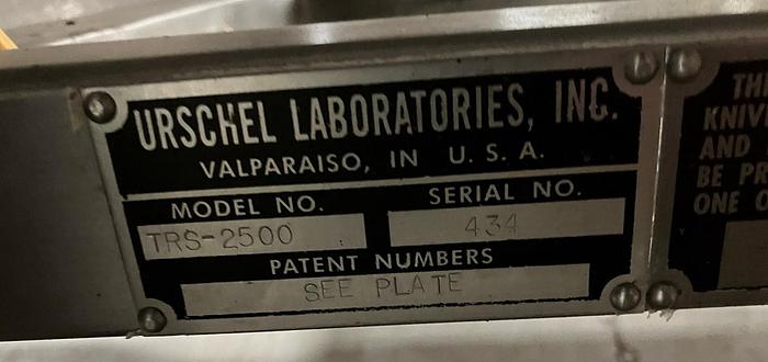 Used Urschel translicer 2500 Cutter, Slicer