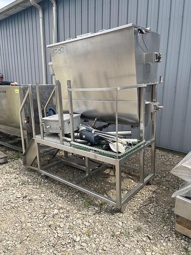 Used Custom Designed & Manufactured Stainless Steel Agitaged Mixer with Hopper Feeder
