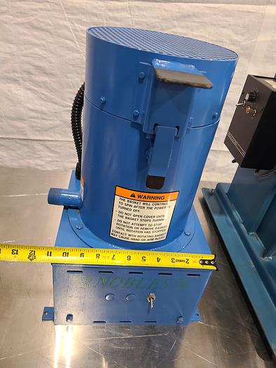 Used Nobles Tabletop Spin Dryer Chip Spinner 110V with basket Dry Metal Parts