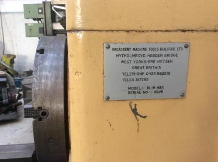 Used Broadbent BL16 HSK Oil Country Lathe