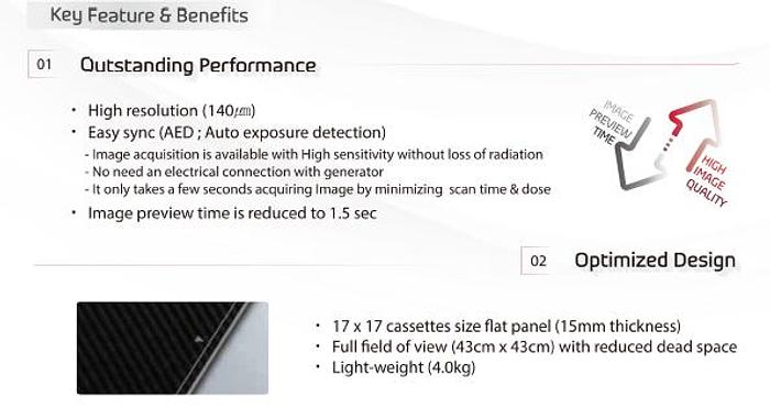 Rayence 1717SCV Tethered Flat Panel Detector (New)