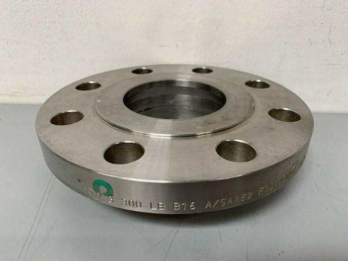 Used Viraj India Stainless Steel 8" Flange To 4" Sanitary Fitting Adapter