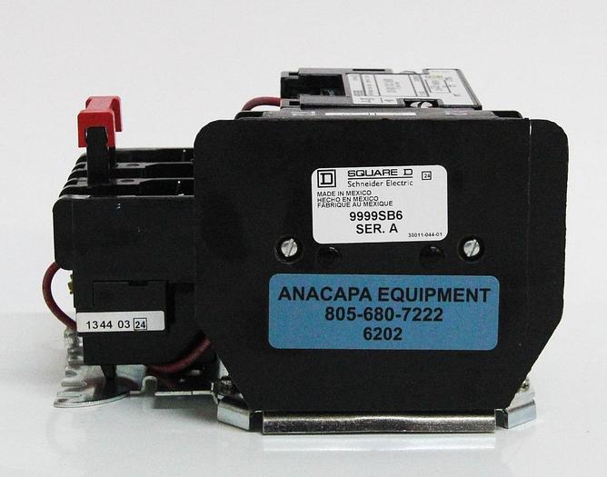Used Square D 8536-SB03S Contactor & 9999SB6 NEMA Size 0 Motor Starter (6202)